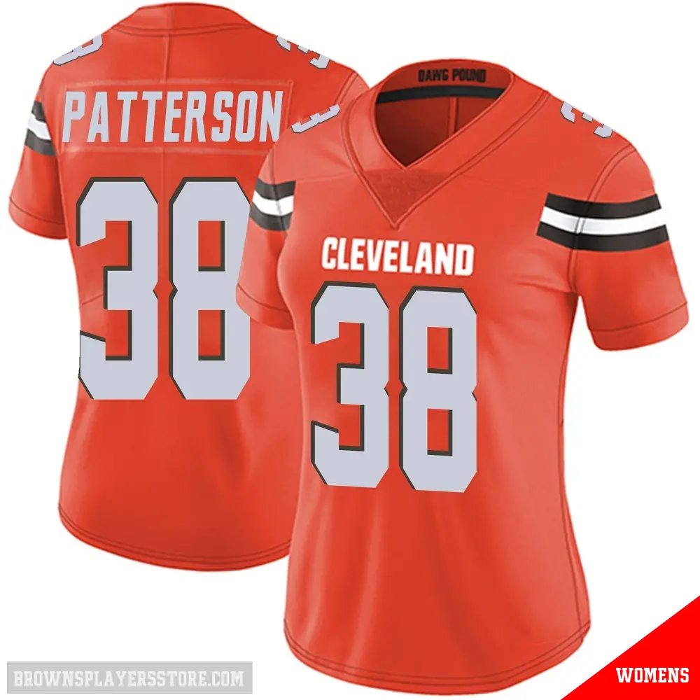 ＃38 Women's Ben Patterson Orange Limited Cleveland Browns Alternate Vapor Untouchable Jersey