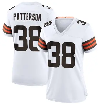 ＃38 Women's Ben Patterson White Game Cleveland Browns Jersey