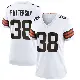 ＃38 Women's Ben Patterson White Game Cleveland Browns Jersey