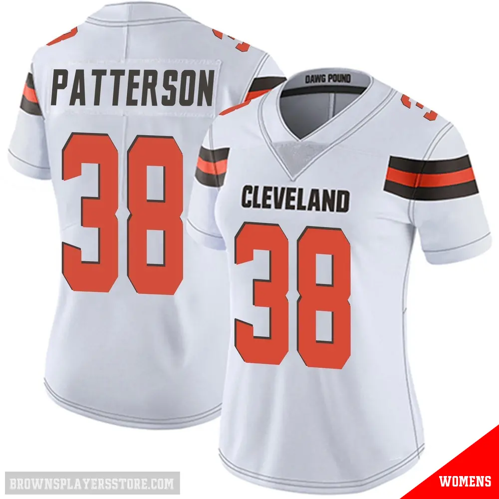 ＃38 Women's Ben Patterson White Limited Cleveland Browns Vapor Untouchable Jersey