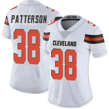 ＃38 Women's Ben Patterson White Limited Cleveland Browns Vapor Untouchable Jersey
