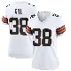 ＃38 Women's Jaelen Gill White Game Cleveland Browns Jersey