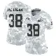 ＃38 Women's Jaleel McLaughlin Arctic Camo Limited Cleveland Browns 2024 Salute to Service Jersey