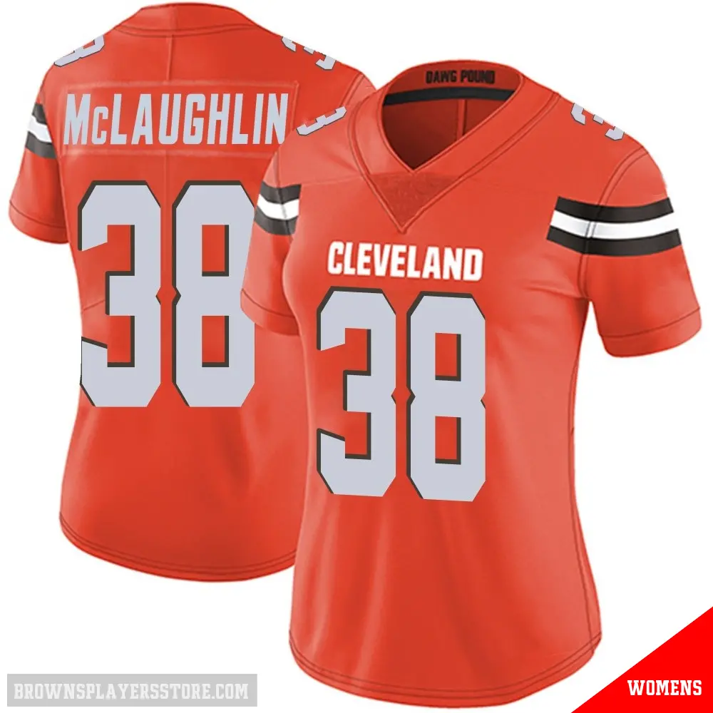 ＃38 Women's Jaleel McLaughlin Orange Limited Cleveland Browns Alternate Vapor Untouchable Jersey