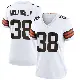 ＃38 Women's Jaleel McLaughlin White Game Cleveland Browns Jersey
