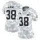 ＃38 Women's Keenan Isaac Arctic Camo Limited Cleveland Browns 2024 Salute to Service Jersey