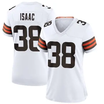 ＃38 Women's Keenan Isaac White Game Cleveland Browns Jersey