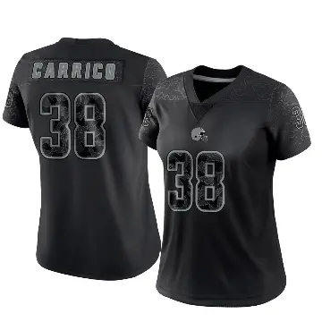 ＃38 Women's Reid Carrico Black Limited Cleveland Browns Reflective Jersey