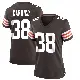＃38 Women's Reid Carrico Brown Game Cleveland Browns Team Color Jersey