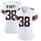 ＃38 Women's Trayveon Williams White Game Cleveland Browns Jersey