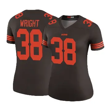＃38 Women's Winston Wright Brown Legend Cleveland Browns Color Rush Jersey