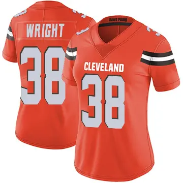 ＃38 Women's Winston Wright Orange Limited Cleveland Browns Alternate Vapor Untouchable Jersey