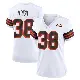 ＃38 Women's Winston Wright White Game Cleveland Browns 1946 Collection Alternate Jersey
