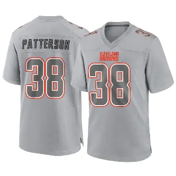 ＃38 Youth Ben Patterson Gray Game Cleveland Browns Atmosphere Fashion Jersey