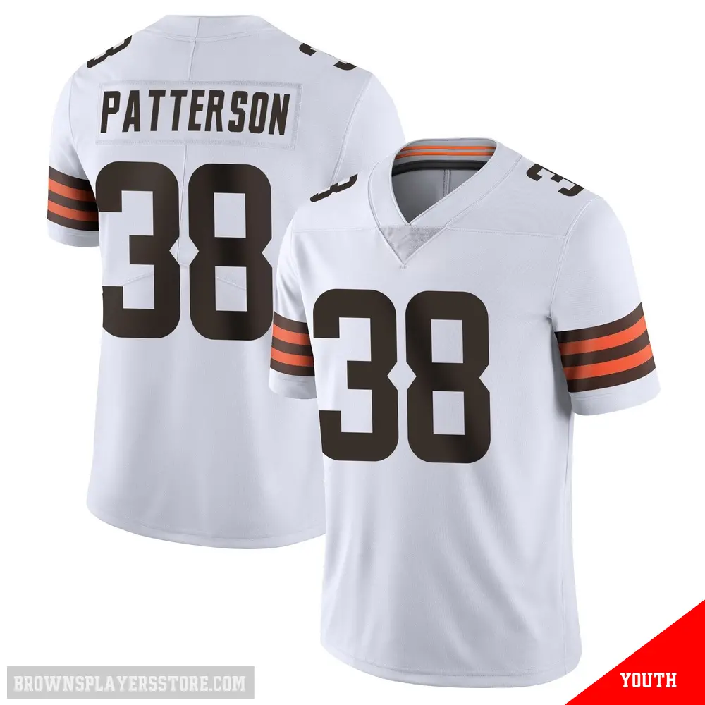 ＃38 Youth Ben Patterson White Limited Cleveland Browns Vapor Untouchable Jersey