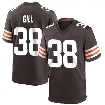 ＃38 Youth Jaelen Gill Brown Game Cleveland Browns Team Color Jersey