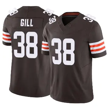 ＃38 Youth Jaelen Gill Brown Limited Cleveland Browns Vapor F.U.S.E. Jersey