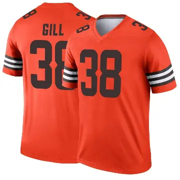 ＃38 Youth Jaelen Gill Orange Legend Cleveland Browns Inverted Jersey