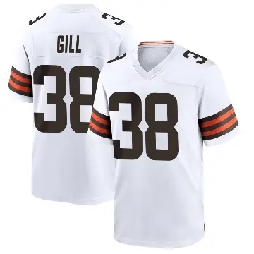 ＃38 Youth Jaelen Gill White Game Cleveland Browns Jersey