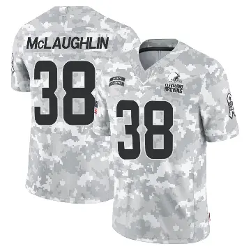 ＃38 Youth Jaleel McLaughlin Arctic Camo Limited Cleveland Browns 2024 Salute to Service Jersey