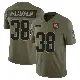 ＃38 Youth Jaleel McLaughlin Olive Limited Cleveland Browns 2025 Salute to Service Jersey