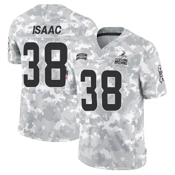 ＃38 Youth Keenan Isaac Arctic Camo Limited Cleveland Browns 2024 Salute to Service Jersey