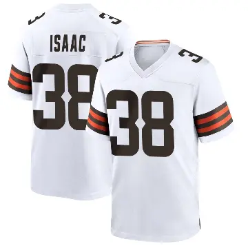 ＃38 Youth Keenan Isaac White Game Cleveland Browns Jersey