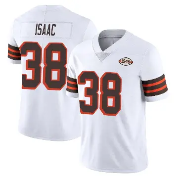 ＃38 Youth Keenan Isaac White Limited Cleveland Browns Vapor 1946 Collection Alternate Jersey