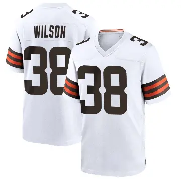 ＃38 Youth Kole Wilson White Game Cleveland Browns Jersey