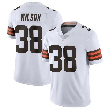 ＃38 Youth Kole Wilson White Limited Cleveland Browns Vapor Untouchable Jersey