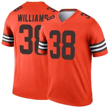 ＃38 Youth Trayveon Williams Orange Legend Cleveland Browns Inverted Jersey