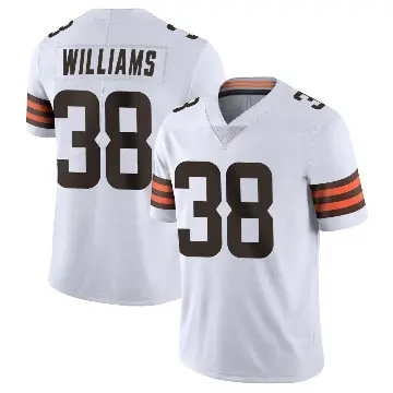 ＃38 Youth Trayveon Williams White Limited Cleveland Browns Vapor Untouchable Jersey