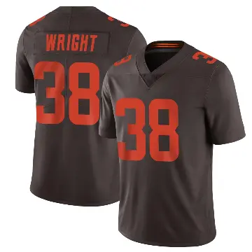 ＃38 Youth Winston Wright Brown Limited Cleveland Browns Vapor Alternate Jersey