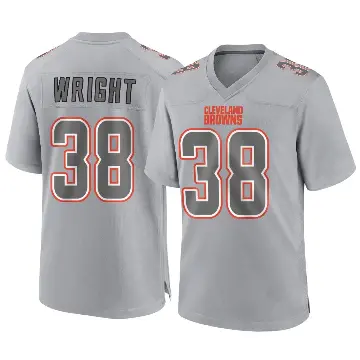 ＃38 Youth Winston Wright Gray Game Cleveland Browns Atmosphere Fashion Jersey