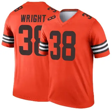 ＃38 Youth Winston Wright Orange Legend Cleveland Browns Inverted Jersey