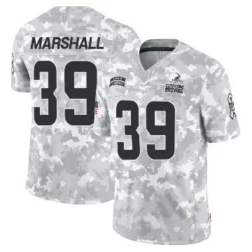 ＃39 Men's Ahmani Marshall Arctic Camo Limited Cleveland Browns 2024 Salute to Service Jersey
