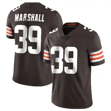 ＃39 Men's Ahmani Marshall Brown Limited Cleveland Browns Team Color Vapor Untouchable Jersey