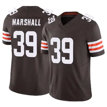 ＃39 Men's Ahmani Marshall Brown Limited Cleveland Browns Vapor F.U.S.E. Jersey