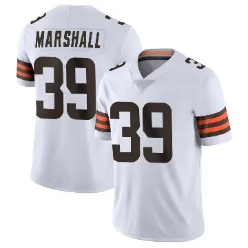 ＃39 Men's Ahmani Marshall White Limited Cleveland Browns Vapor Untouchable Jersey