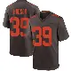 ＃39 Men's Khaleke Hudson Brown Game Cleveland Browns Alternate Jersey