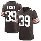 ＃39 Men's Khaleke Hudson Brown Game Cleveland Browns Team Color Jersey