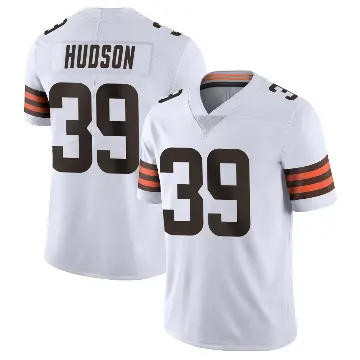 ＃39 Men's Khaleke Hudson White Limited Cleveland Browns Vapor Untouchable Jersey