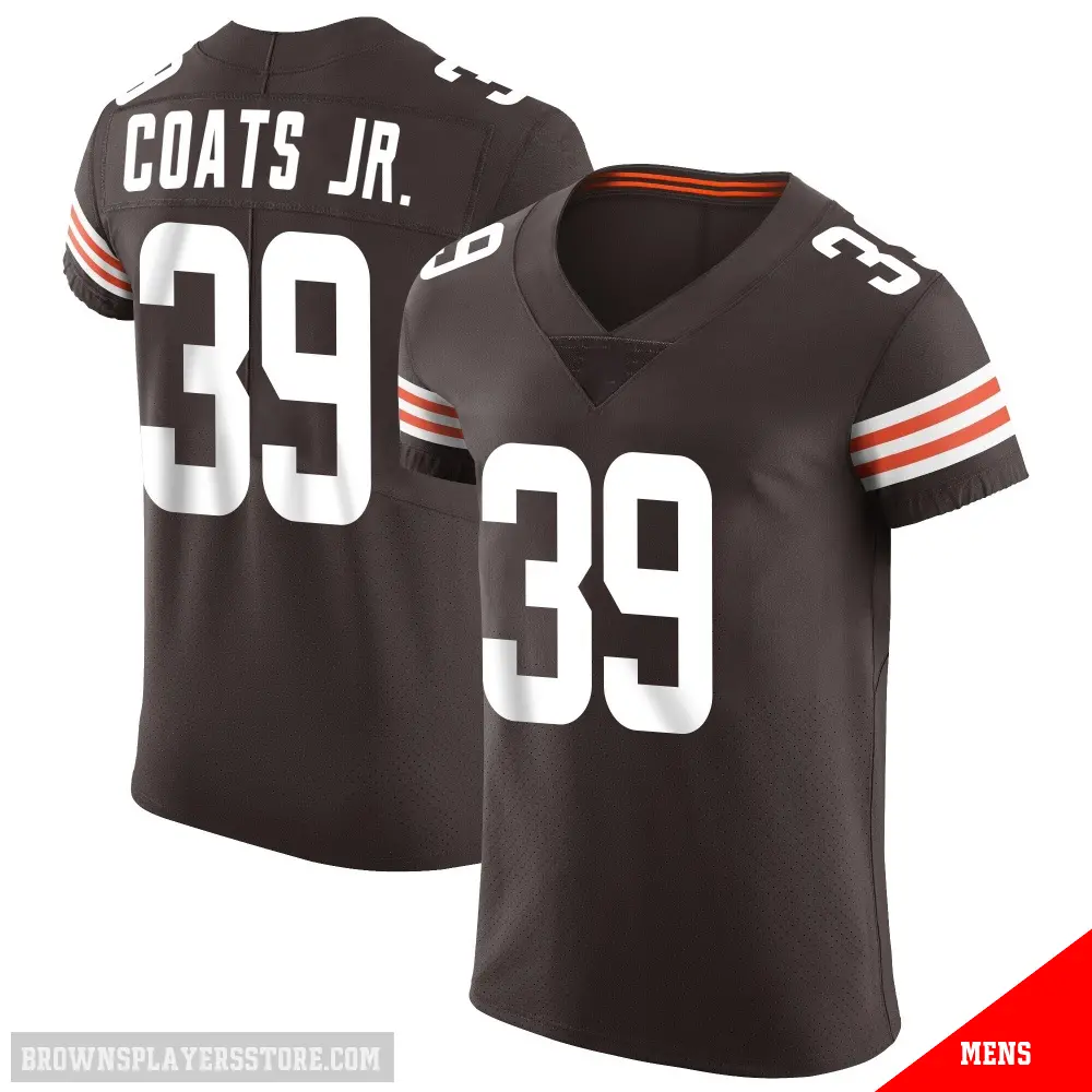 ＃39 Men's Michael Coats Jr. Brown Elite Cleveland Browns Vapor Jersey