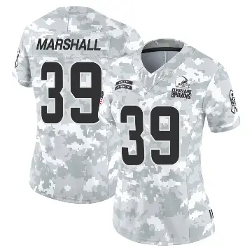 ＃39 Women's Ahmani Marshall Arctic Camo Limited Cleveland Browns 2024 Salute to Service Jersey