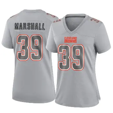 ＃39 Women's Ahmani Marshall Gray Game Cleveland Browns Atmosphere Fashion Jersey
