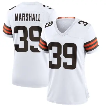 ＃39 Women's Ahmani Marshall White Game Cleveland Browns Jersey