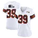 ＃39 Women's Khaleke Hudson White Game Cleveland Browns 1946 Collection Alternate Jersey