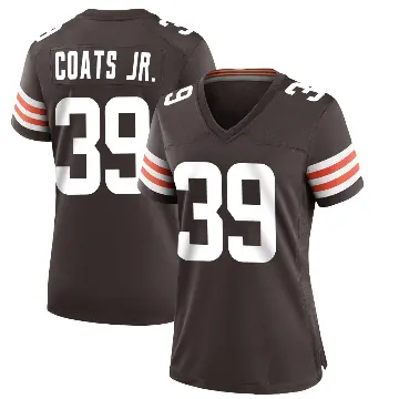＃39 Women's Michael Coats Jr. Brown Game Cleveland Browns Team Color Jersey