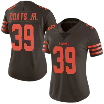 ＃39 Women's Michael Coats Jr. Brown Limited Cleveland Browns Color Rush Jersey