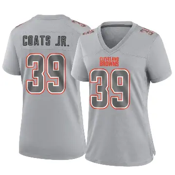 ＃39 Women's Michael Coats Jr. Gray Game Cleveland Browns Atmosphere Fashion Jersey